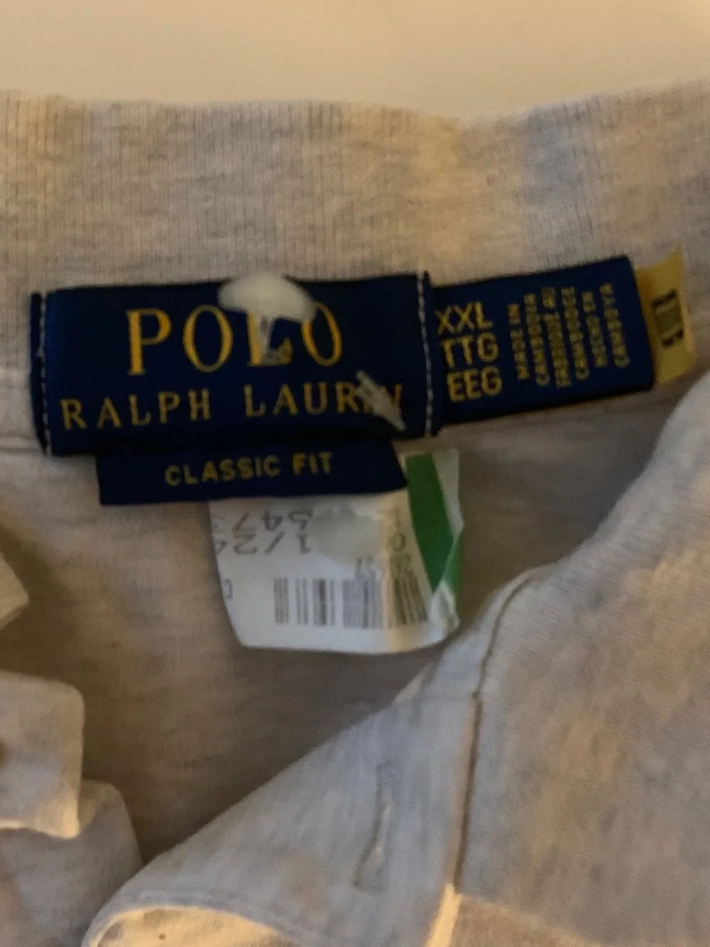 Polo Ralph Lauren Classic Fit XXL Heather Oatmeal Gray Cotton Polo NWOT